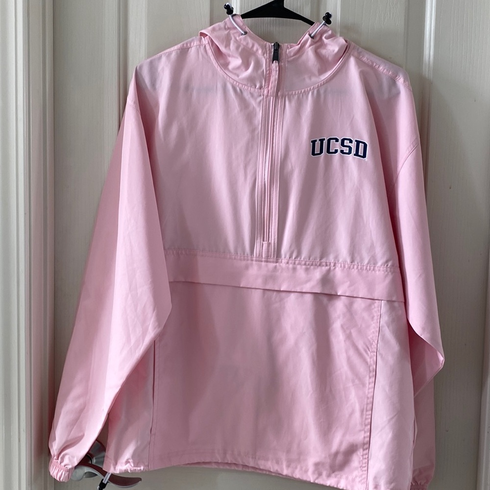 Like new UCSD Champion pink lightweight Windbreaker. Size: S